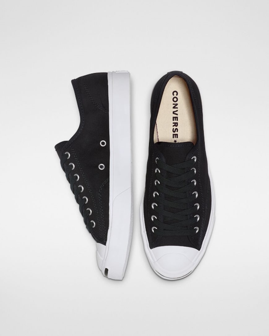 Dámské Boty Nízké Converse Jack Purcell Platene Černé Bílé Černé | CZ IGRU96